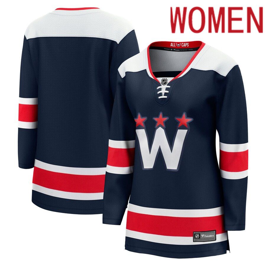 Women Washington Capitals Fanatics Branded Navy Alternate Premier Breakaway NHL Jersey